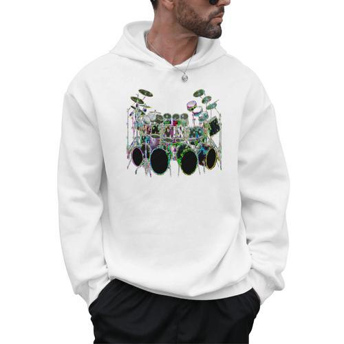 Large Drum Kit With Many Drums Men Hoodie - Downbeat Supply