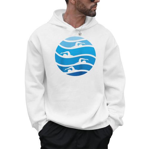 Swimming Freestyle Raglan Baseball Tee Men Hoodie - SwimGear Co