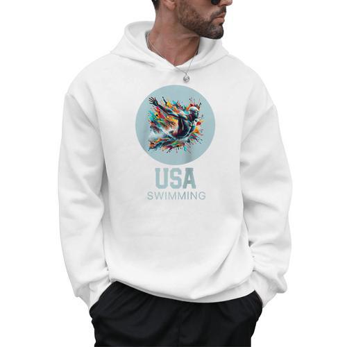 SWIMMING SPORT COMPETITIVE SWIM Raglan Baseball Tee Men Hoodie - SwimGear Co