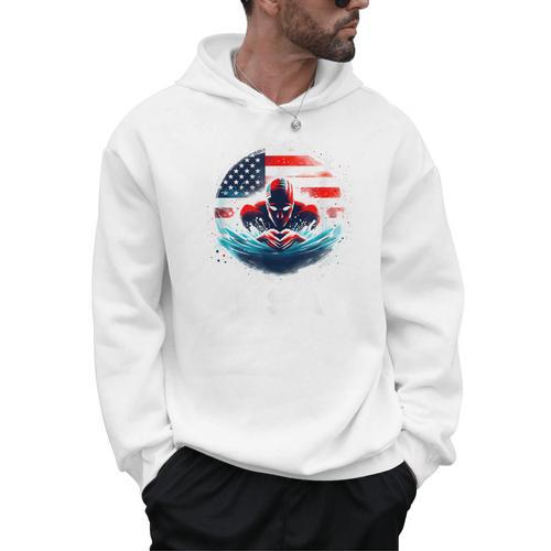 Swimming United States American Swimming Apparel Swimming Men Hoodie - SwimGear Co