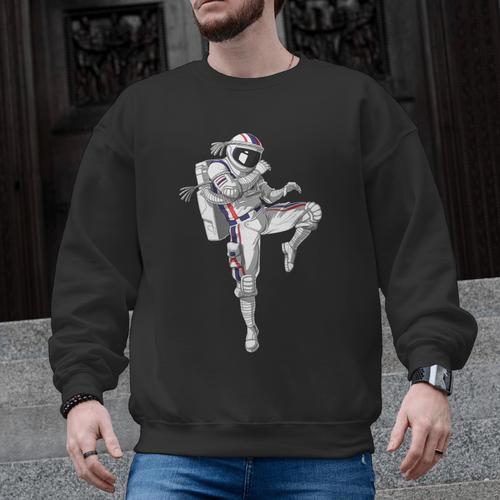 Astronaut Muay Thai Boxing Karate Kickboxing Martial Arts Men Graphic Sweatshirt - Nak Muay Co.