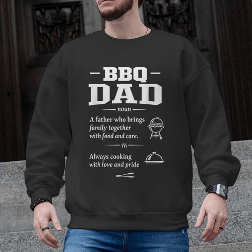 BBQ Dad Grilling Father Day Family Food Love Novelty Graphic Men Graphic Sweatshirt - BBQ Dad Merch