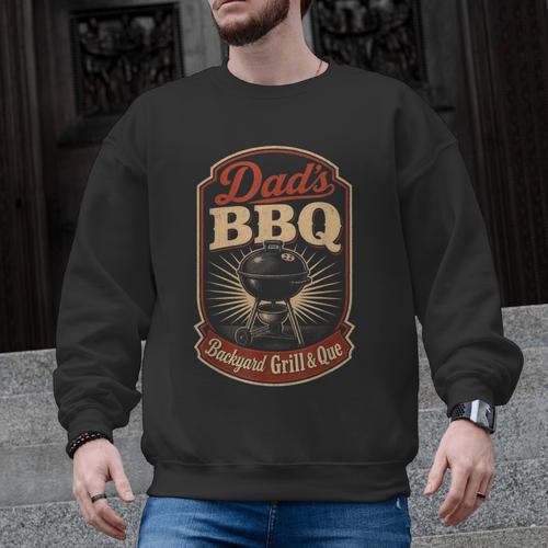 BBQ Dad's Backyard Grill & Que Men Graphic Sweatshirt - BBQ Dad Merch