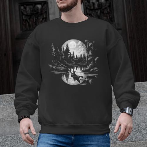 Canoe Canadian Canoeists Nature Canoe Men Graphic Sweatshirt - Paddle Life