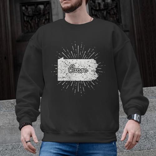 Canoe Pennsylvania Men Graphic Sweatshirt - Paddle Life