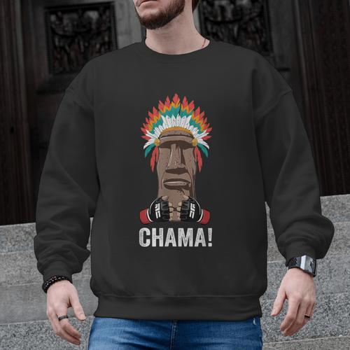 Chama Fighter MMA Fan JJB Boxing Muay Thai Kickboxing Men Graphic Sweatshirt - Nak Muay Co.