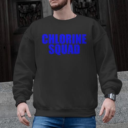 Chlorine Crew Swimming Men Graphic Sweatshirt - SwimGear Co