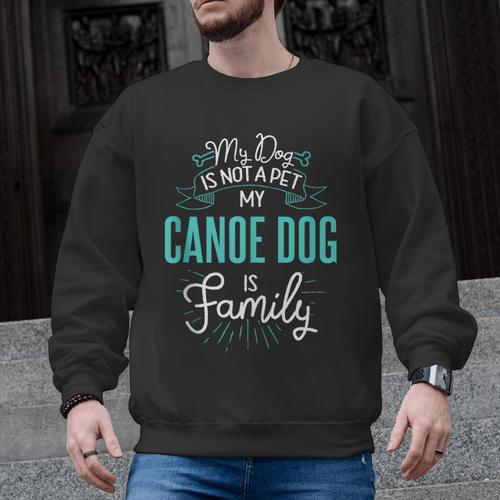 Cute Canoe Dog Shirt Family Dog For Women Men Sleeveless Men Graphic Sweatshirt - Paddle Life