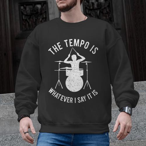 Drum Kit Graphic For a Drummer With Percussion Instruments Men Graphic Sweatshirt - Downbeat Supply