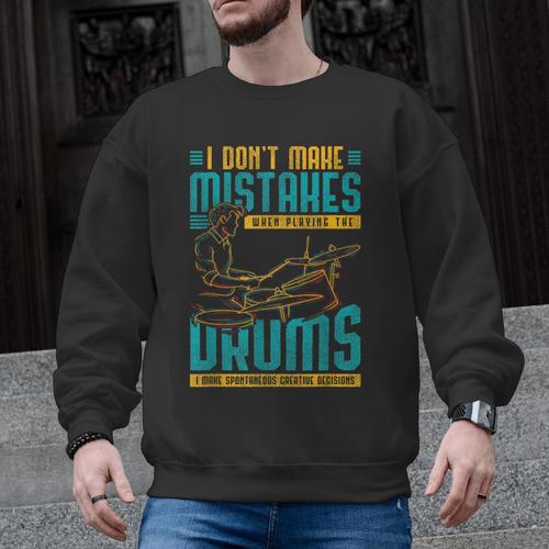 Drummer Drummer Drum Kit Men Graphic Sweatshirt - Downbeat Supply