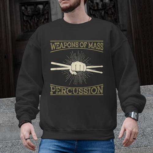 Drummer Music Drum Kit Men Graphic Sweatshirt - Downbeat Supply