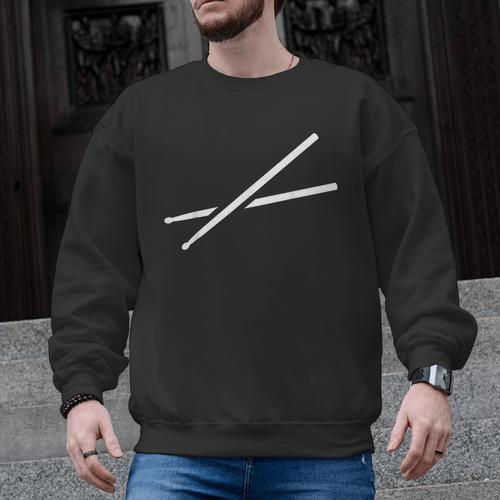 Drumsticks Drum Kit Men Graphic Sweatshirt - Downbeat Supply