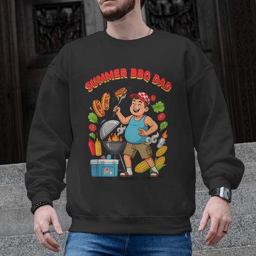 Fun Summer BBQ Dad For Grilling Enthusiasts Men Graphic Sweatshirt - BBQ Dad Merch