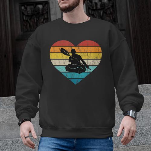 I Love Canoeing Water Sports Canoe Tour Paddling Canadian Men Graphic Sweatshirt - Paddle Life