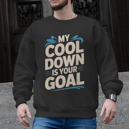 Masters Swimmer Cool Down Workout Humor Bold Swimming Men Graphic Sweatshirt - SwimGear Co
