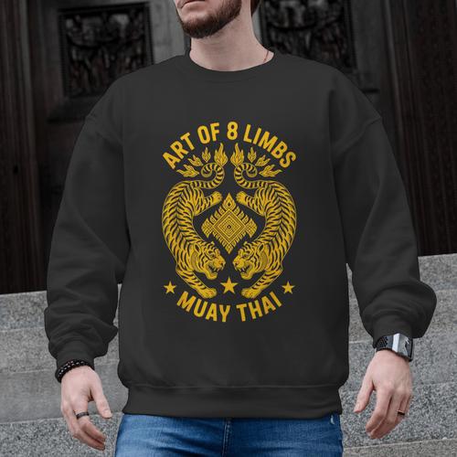 Muay Thai Art Of 8 Limbs Thai Boxing Men Graphic Sweatshirt - Nak Muay Co.