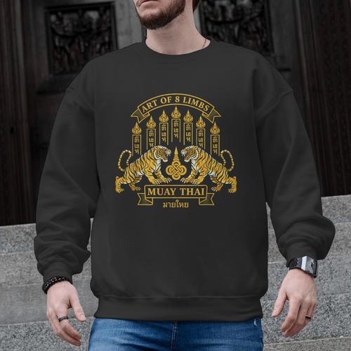 Muay Thai Art Of 8 Limbs Tiger Martial Arts Men Graphic Sweatshirt - Nak Muay Co.