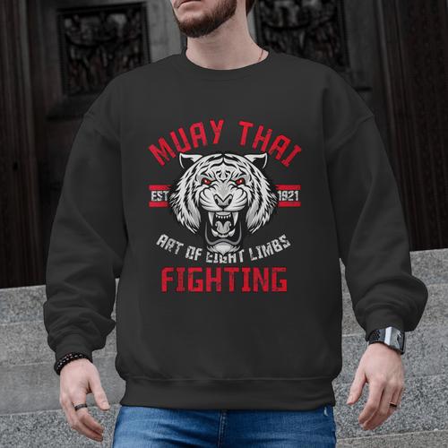Muay Thai Art Of Eight Limbs Thai Boxing Mixed Martial Art Men Graphic Sweatshirt - Nak Muay Co.