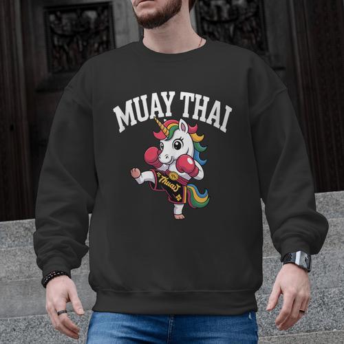 Muay Thai Art For Girls Kids Women Mixed Martial Arts Men Graphic Sweatshirt - Nak Muay Co.