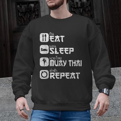 Muay Thai Boxing Thai Boxer Thai Kickboxing Men Graphic Sweatshirt - Nak Muay Co.