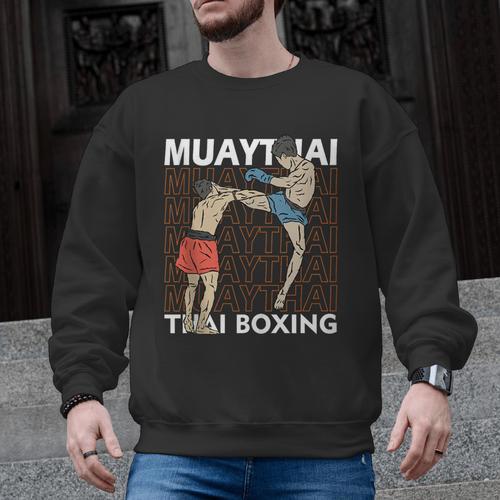 Muay Thai Boxing Men Graphic Sweatshirt - Nak Muay Co.