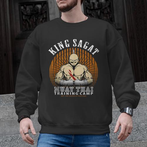 Muay Thai Boxing Training Gym Sagat Training Camp Men Graphic Sweatshirt - Nak Muay Co.