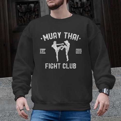 Muay Thai Fight Club Kickboxing Fighters W Men Graphic Sweatshirt - Nak Muay Co.