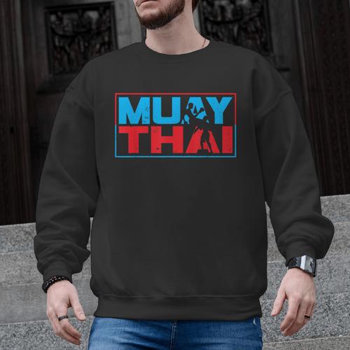 Muay Thai Fighter Boxing Martial Arts Hobby Men Graphic Sweatshirt - Nak Muay Co.