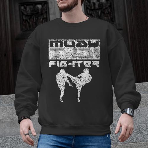 Muay Thai Fighter Boxing Martial Arts Men Graphic Sweatshirt - Nak Muay Co.