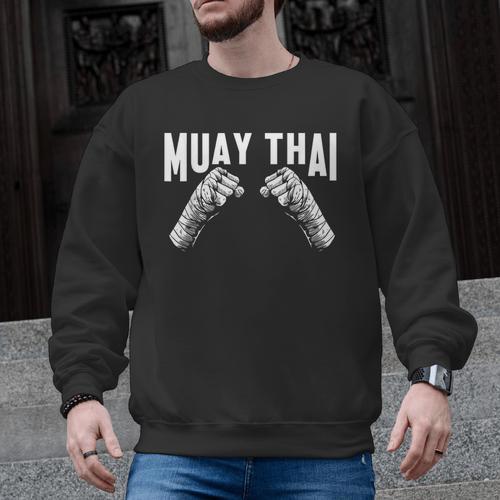 Muay Thai Fighter Fists MMA Club Martial Arts Fighting Coach Men Graphic Sweatshirt - Nak Muay Co.