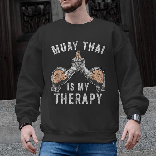Muay Thai Fighter Martial Arts Sport Muay Thai Men Graphic Sweatshirt - Nak Muay Co.