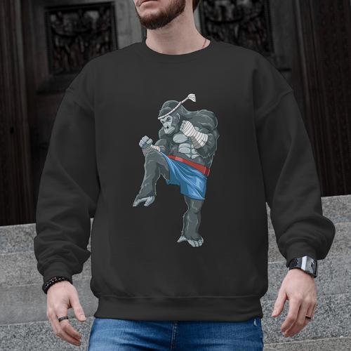 Muay Thai Gorilla Thai Boxing Men Graphic Sweatshirt - Nak Muay Co.