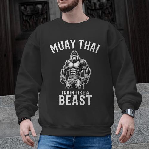 Muay Thai Gorilla Kickboxing And Gorilla Thai Boxing Men Graphic Sweatshirt - Nak Muay Co.