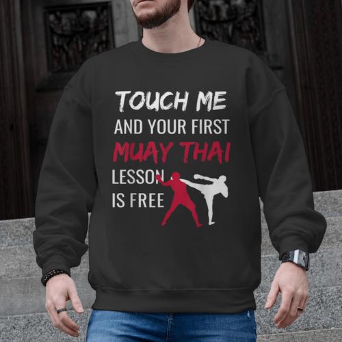 Muay Thai Martial Arts Combat Sports Self Defense Men Graphic Sweatshirt - Nak Muay Co.