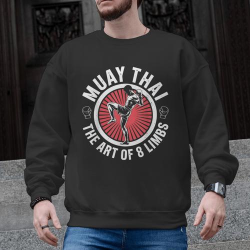 Muay Thai For Men Women Kids Mixed Martial Arts Men Graphic Sweatshirt - Nak Muay Co.