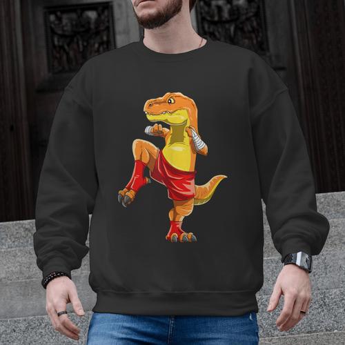 Muay Thai T-Rex Thai Boxing Men Graphic Sweatshirt - Nak Muay Co.