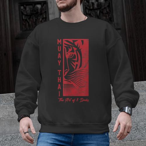 Muay Thai Tiger Art Of 8 Limbs Kickboxing Shirt Men Graphic Sweatshirt - Nak Muay Co.