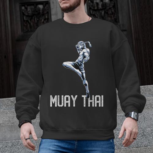 Muay Thai Tiger Nak Muay Kickboxing Men Graphic Sweatshirt - Nak Muay Co.
