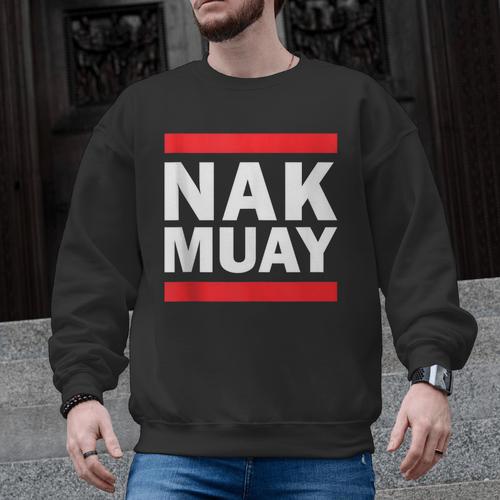 Nak Muay Thai Kickboxing KnuckMuay Thai Kickboxing Kickboxer Fighter MMA Men Graphic Sweatshirt - Nak Muay Co.