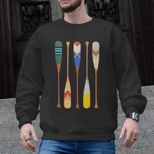 Paddle Canoe Men Graphic Sweatshirt - Paddle Life