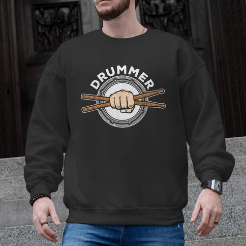 Percussion Drum Sticks Drummer Quote Drum Kit T-Shirt Men Graphic Sweatshirt - Downbeat Supply