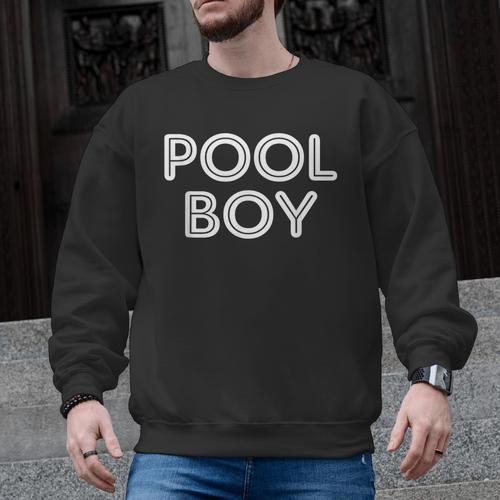Pool Boy Saying Swim Cool Swimmer Swimming Pool Men Graphic Sweatshirt - SwimGear Co