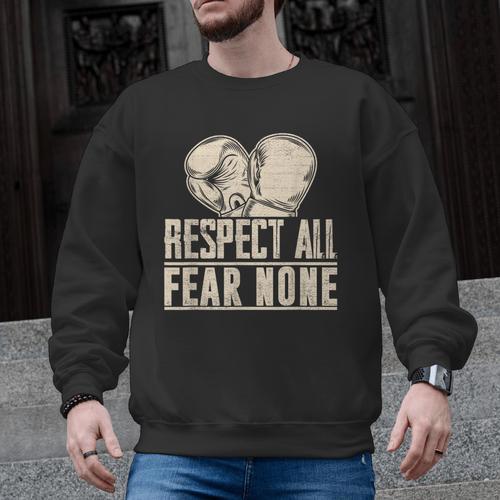 Respect All Fear None Muay Thai Men Graphic Sweatshirt - Nak Muay Co.