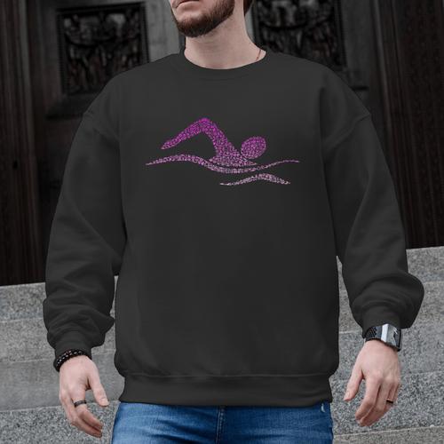 Silhouette Icon Swimmer Stuff Girls Swimming Men Graphic Sweatshirt - SwimGear Co