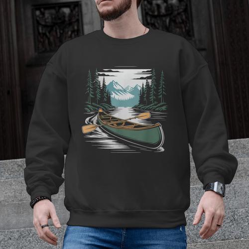 Solo Canoe Tourer Who Knows Every Rapid Campsite Portage Men Graphic Sweatshirt - Paddle Life