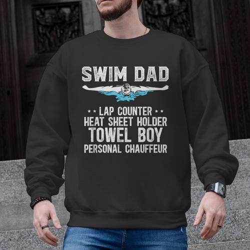Swim Dad Definition Swimming Dad Of A Swimmer Dad Men Graphic Sweatshirt - SwimGear Co