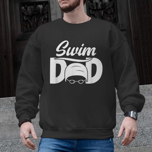Swim Dad Proud Swimming Dad Of A Swimmer Dad Swim Father Men Graphic Sweatshirt - SwimGear Co