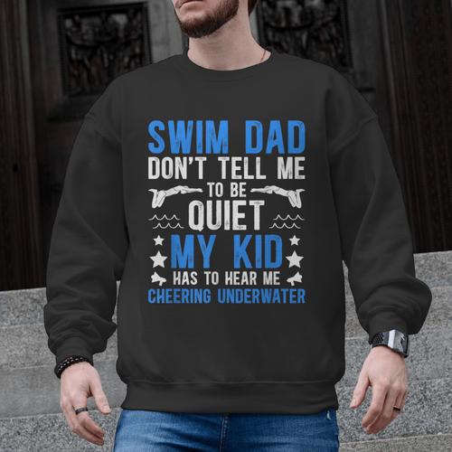 Swim Dad Swimming Dad Of A Swimmer Dad Swim Father Men Graphic Sweatshirt - SwimGear Co