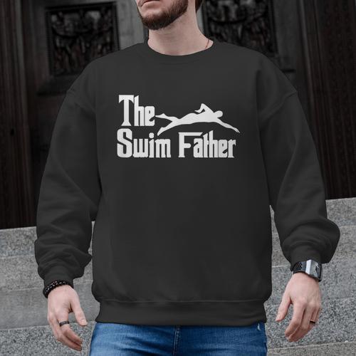 The Swim Father Swimming Dad Swimmer Men Graphic Sweatshirt - SwimGear Co