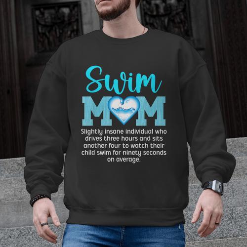 Swim Mom Definition Swim Mama Swimming Mom Of A Swimmer Mom Men Graphic Sweatshirt - SwimGear Co